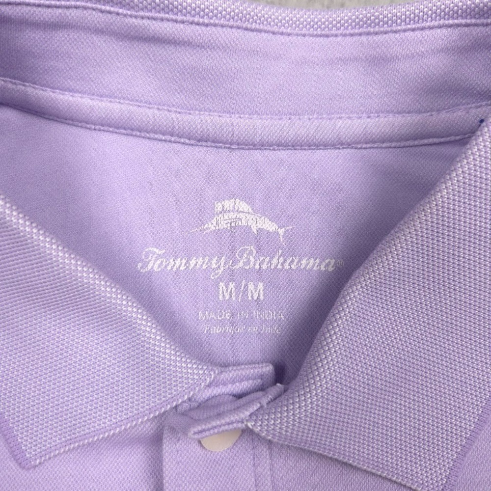 Tommy Bahama Mens M Lavender Supima Cotton Polo Shirt Marlin Golf Casual - Picture 3 of 12